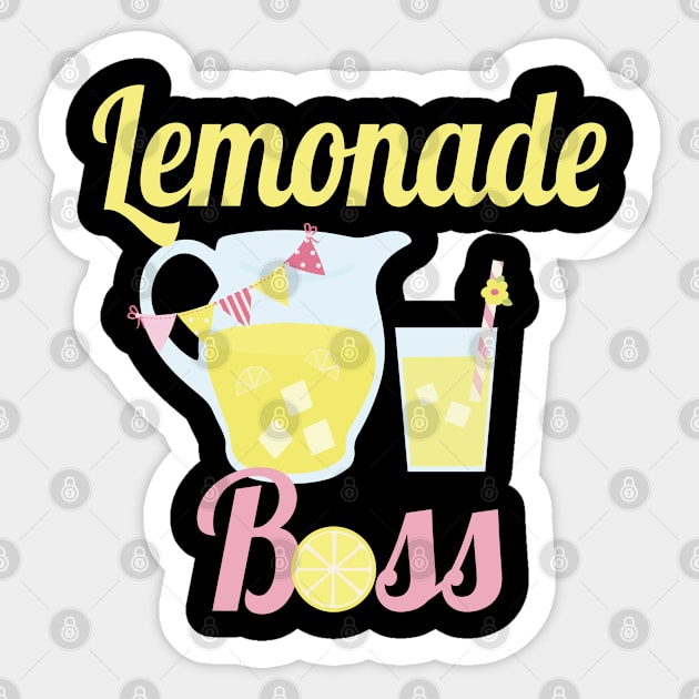 Lemonade Boss Matching Lemonade Stand Gift for Women Girls Sticker by JPDesigns